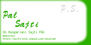 pal sajti business card